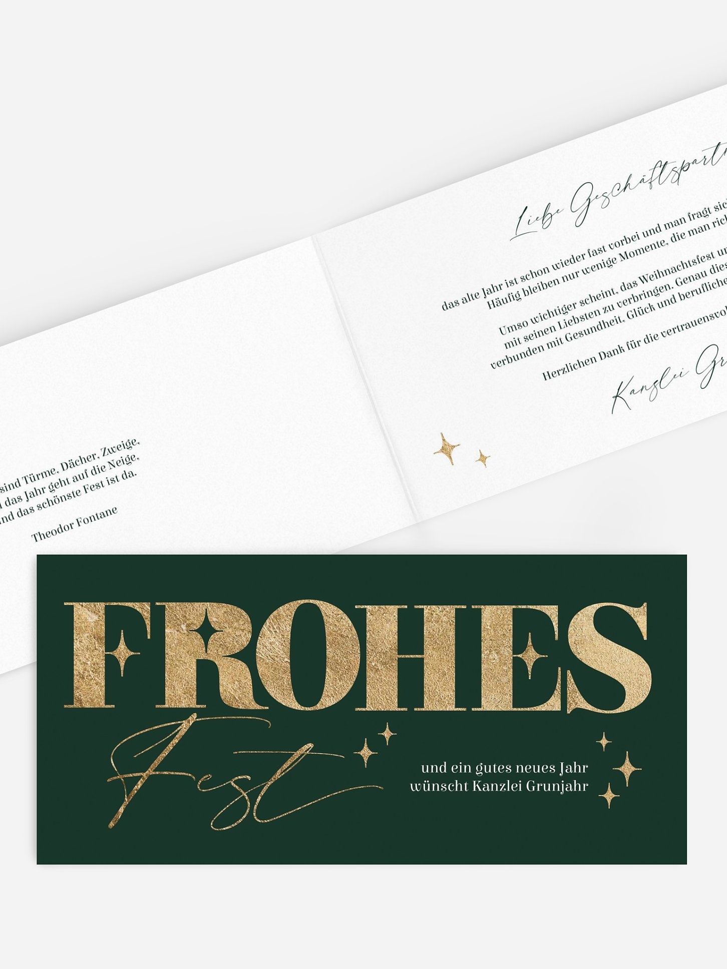 Geschäftliche Weihnachtskarte Bold Letters