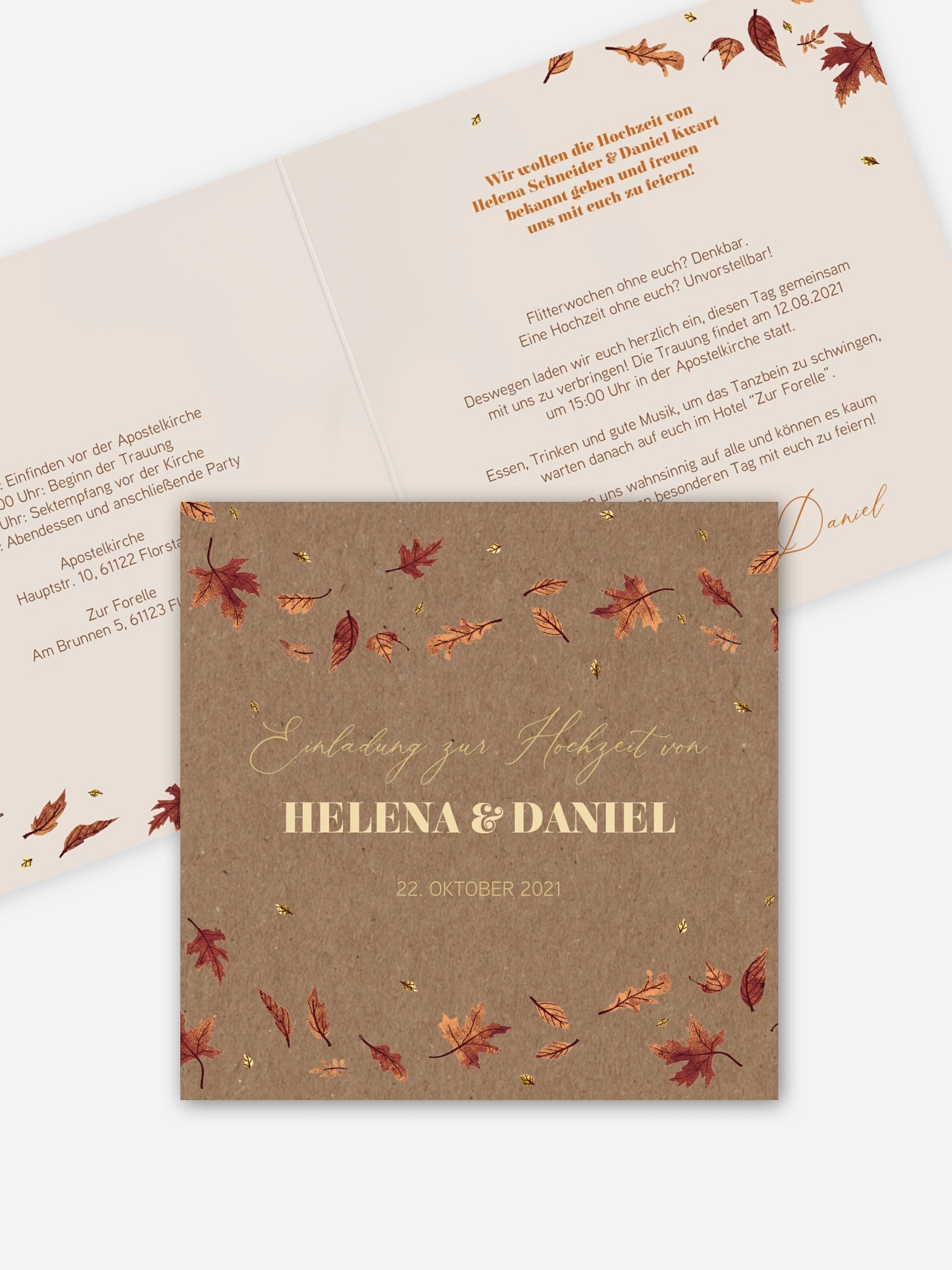Hochzeitseinladung Herbstbrise