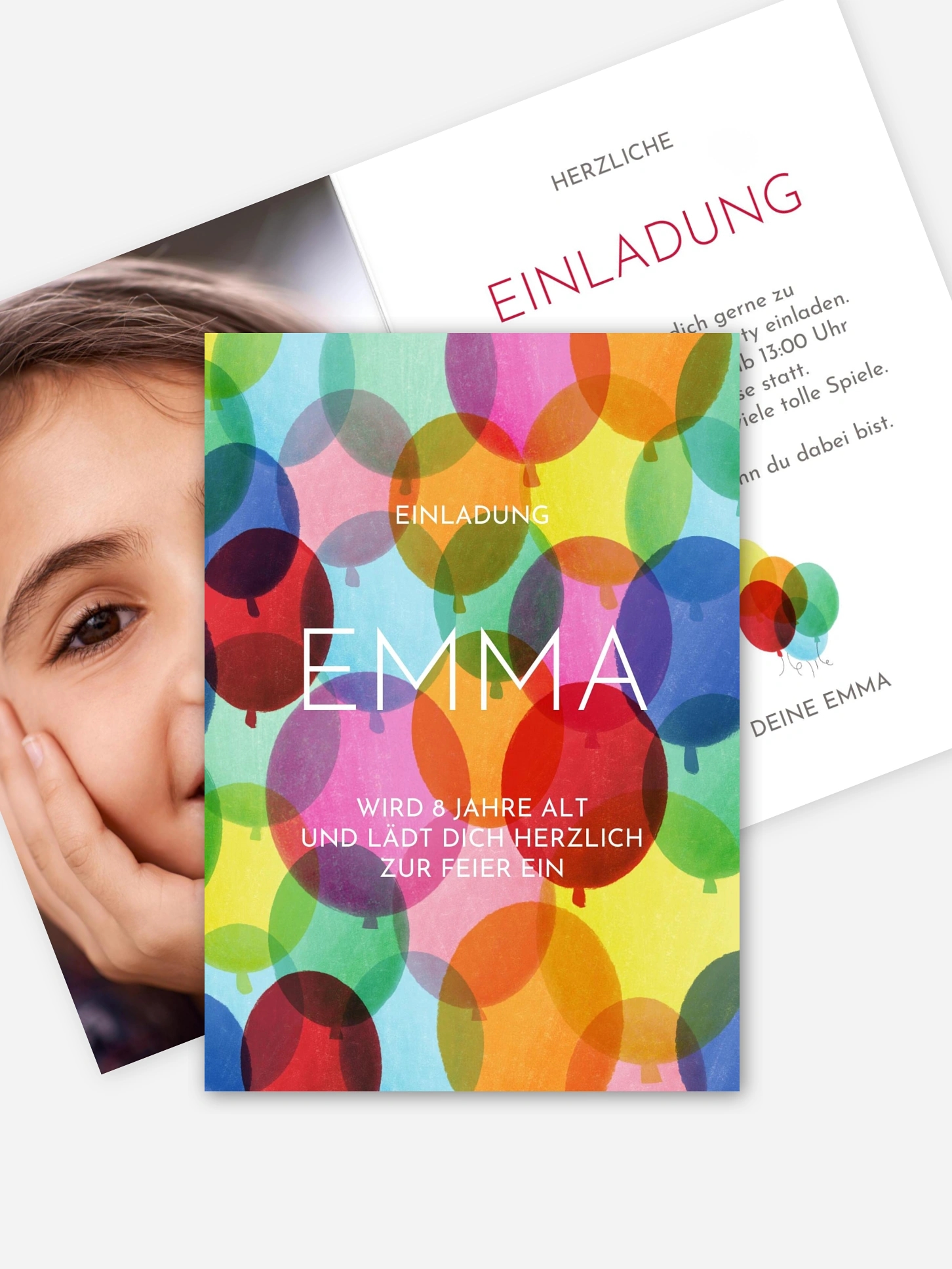 Kindergeburtstagseinladung Ballonparade
