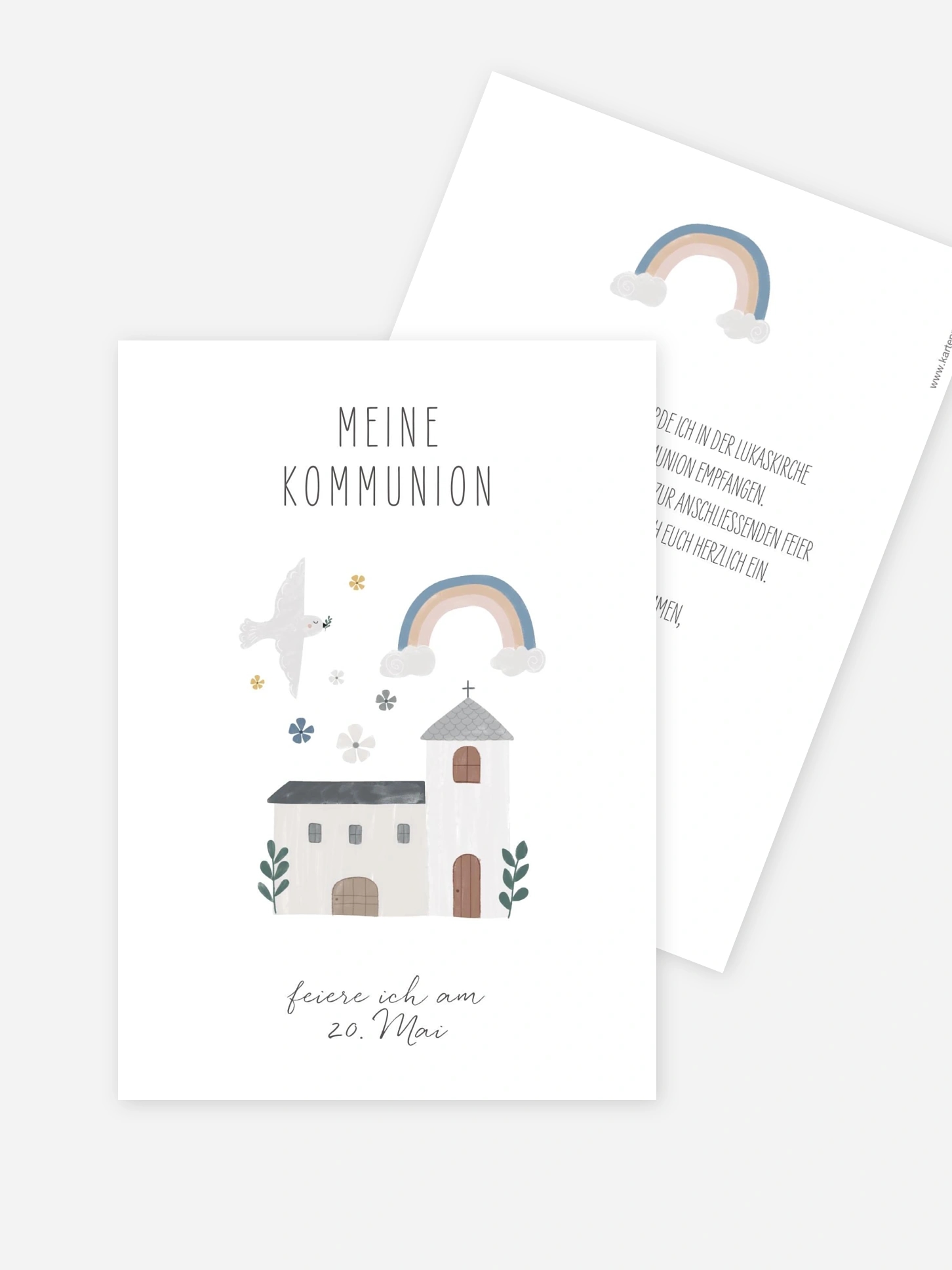 Kommunionseinladung Kleine Kirche
