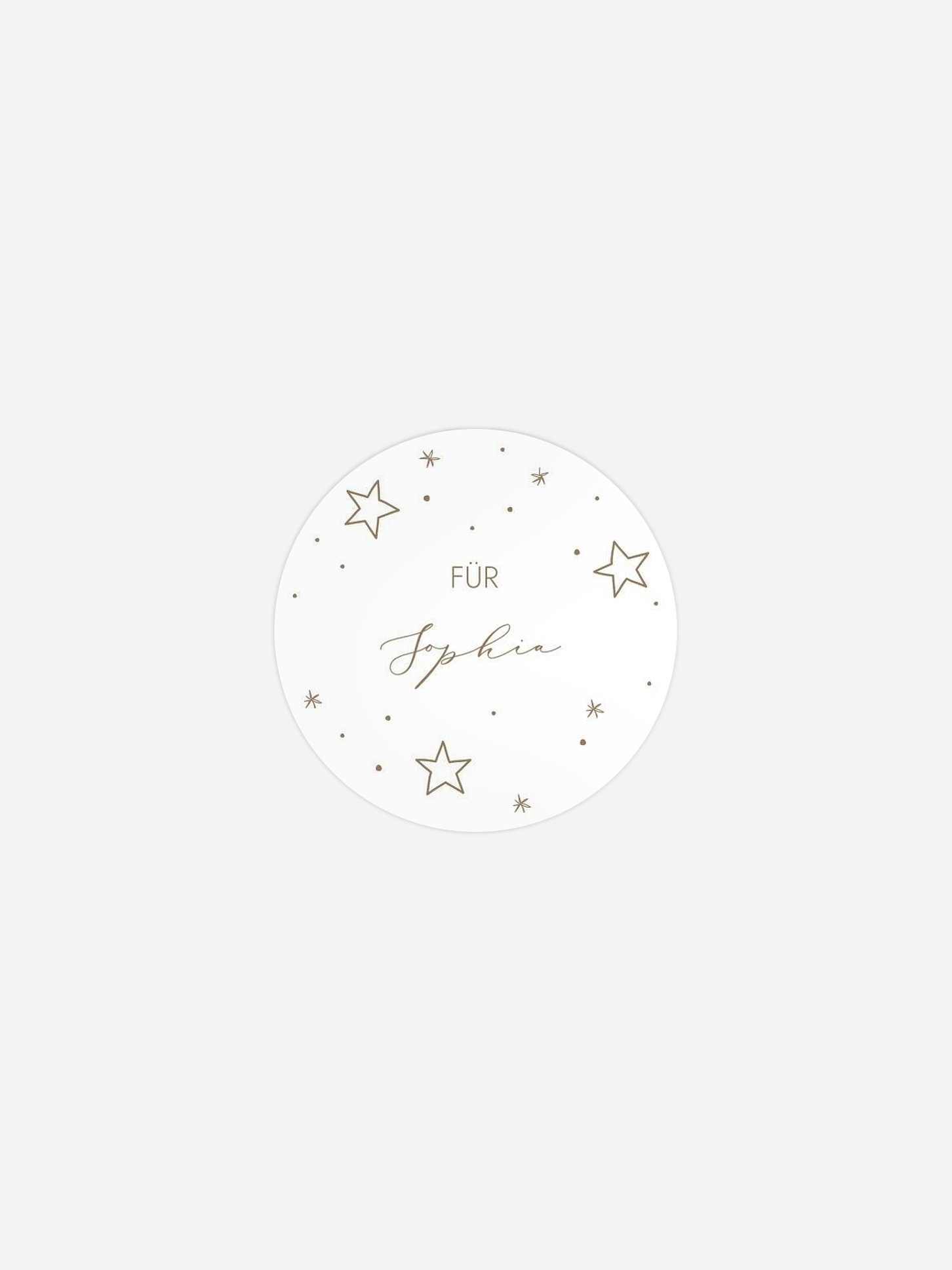 Geschenkaufkleber personalisiert Weihnachtssterne Kraftpapier