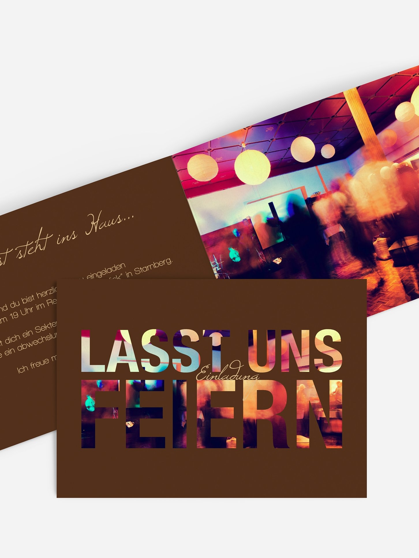 Partyeinladung Durchblick