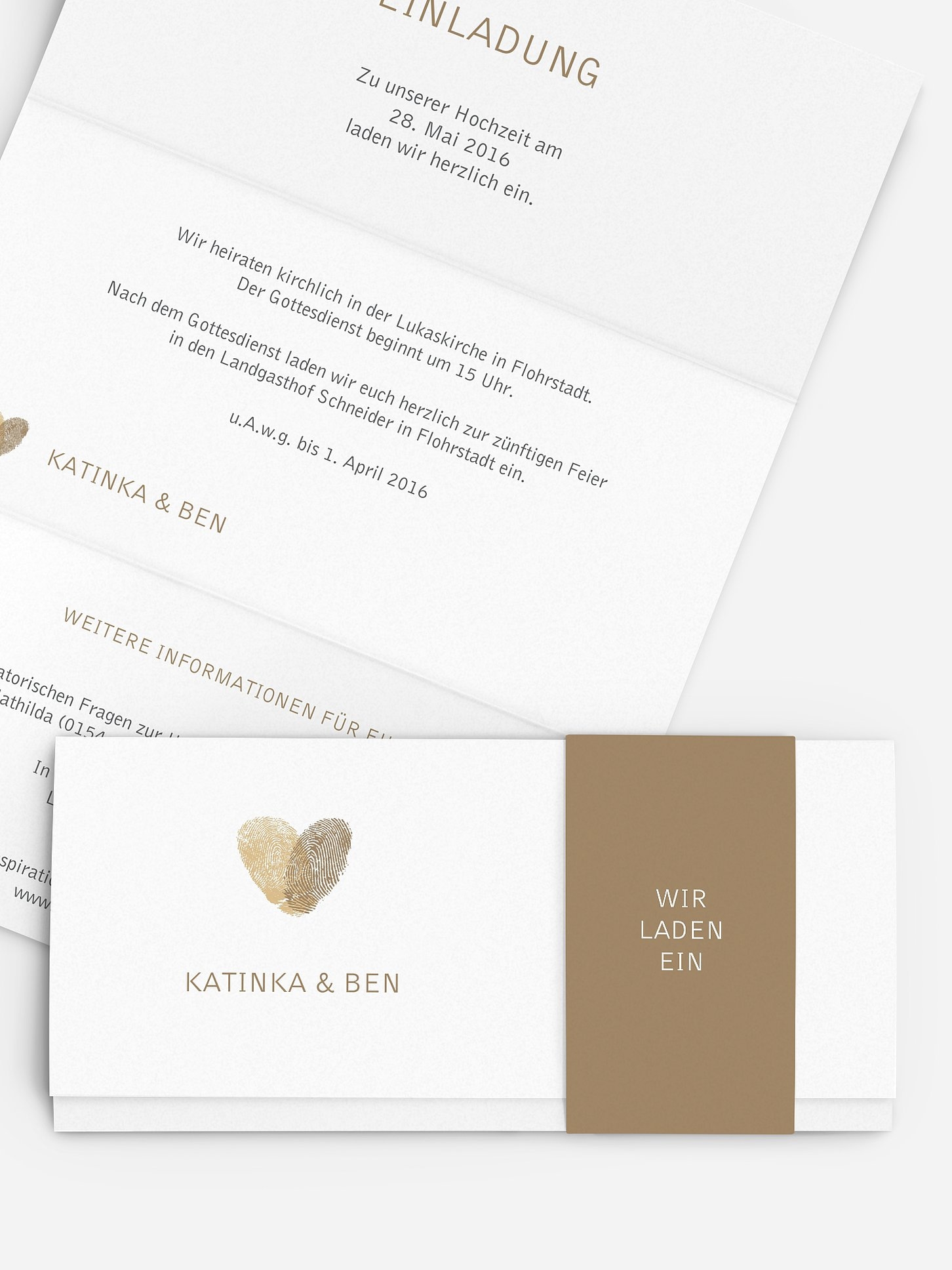 Hochzeitseinladung Fingerprint