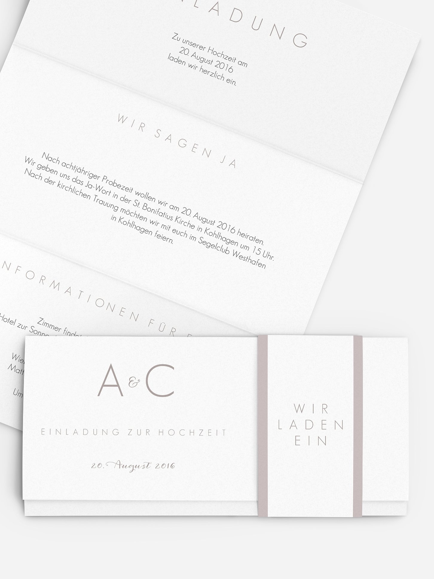 Hochzeitseinladung Script