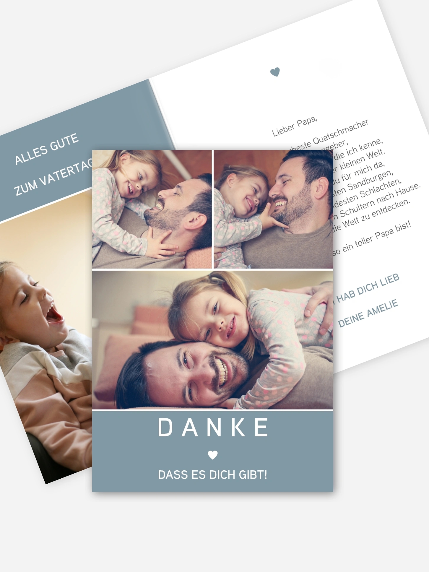 Karte zum Vatertag Blue Love
