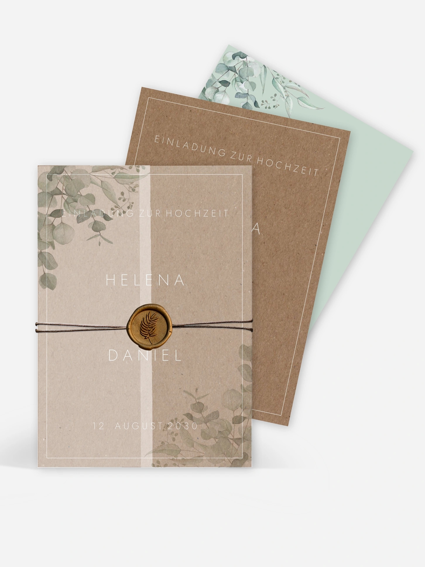 Hochzeitseinladung Soft Greenery