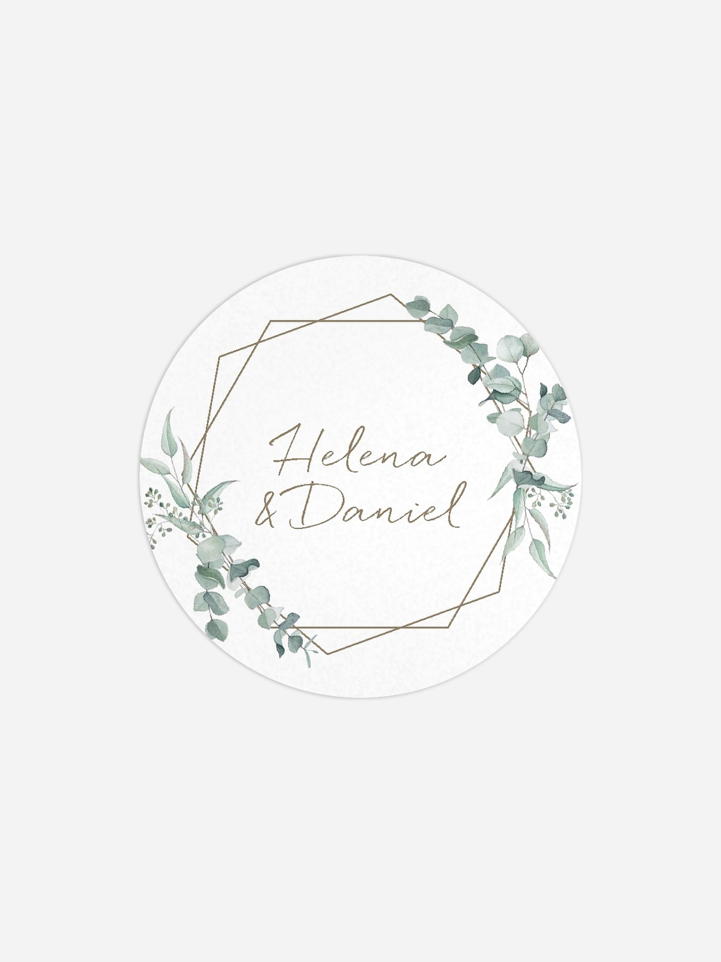 Geschenkaufkleber Hochzeit Soft Greenery