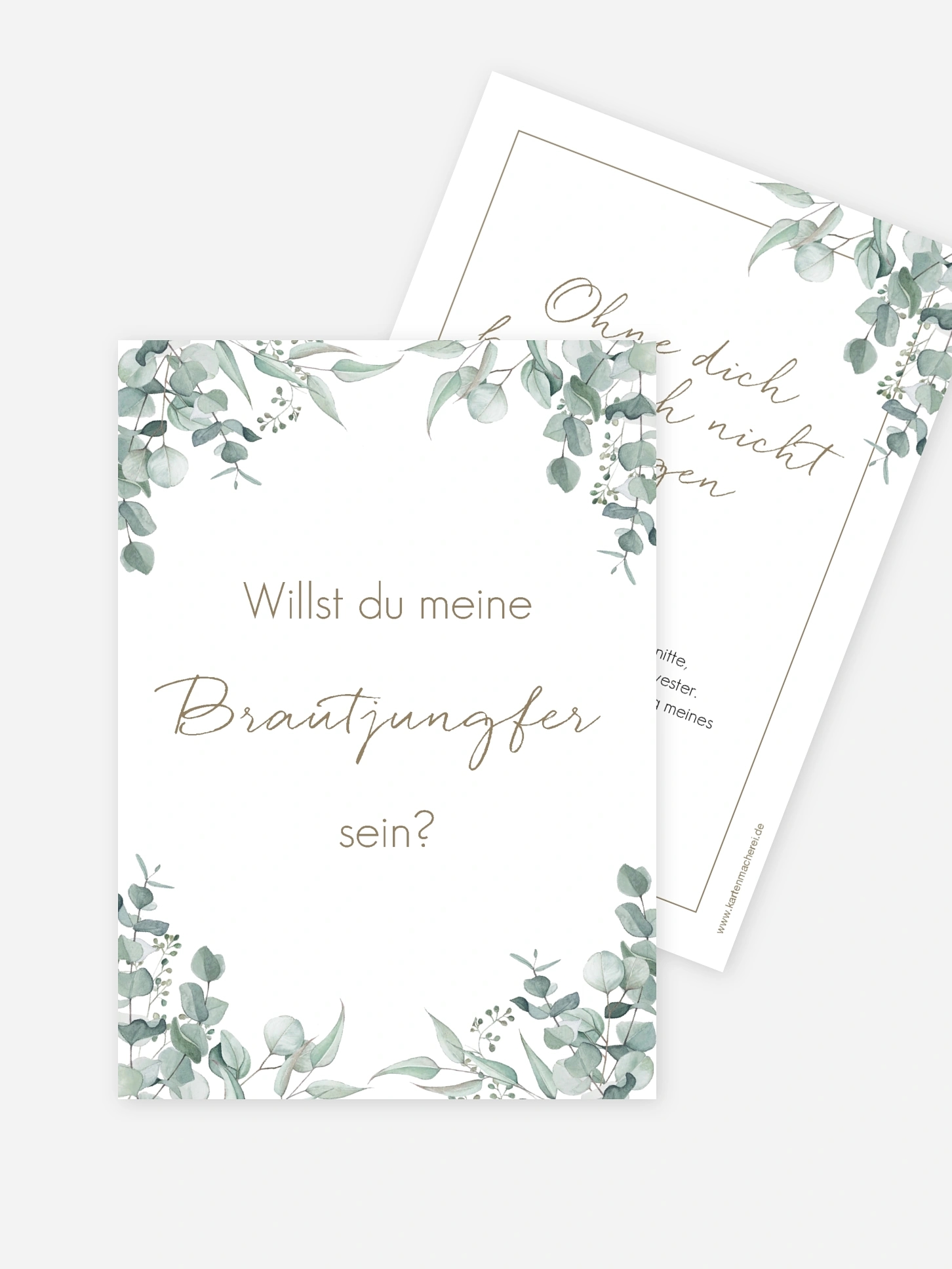 Trauzeugenkarten Soft Greenery