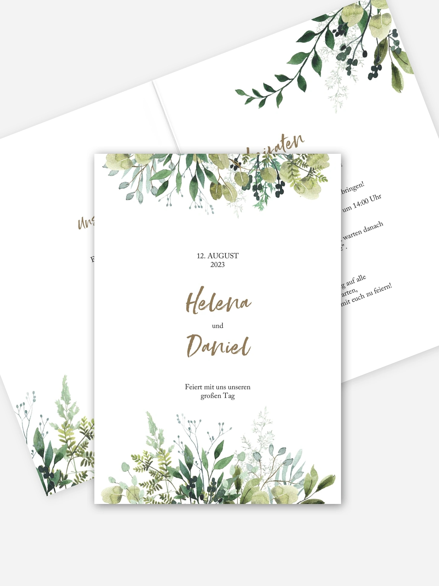 Hochzeitseinladung Green Magic