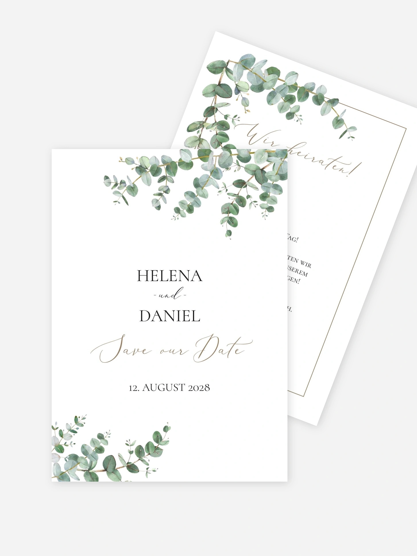Save-the-Date Karte Natural Greenery