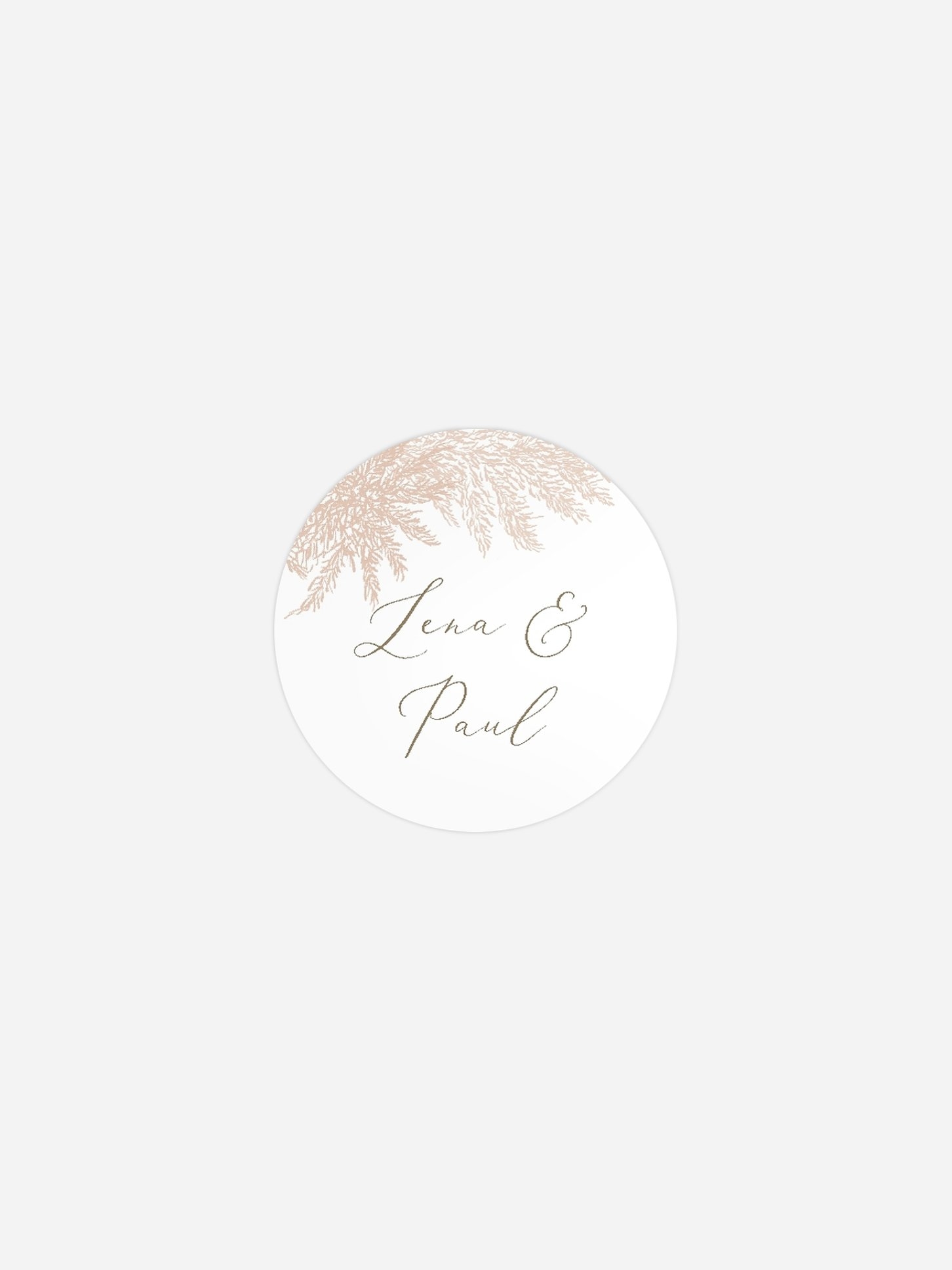 Geschenkaufkleber Hochzeit Blush Pampas