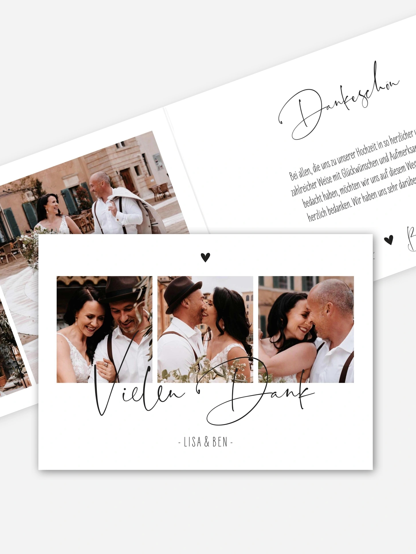 Dankeskarte Hochzeit Glücksfotos