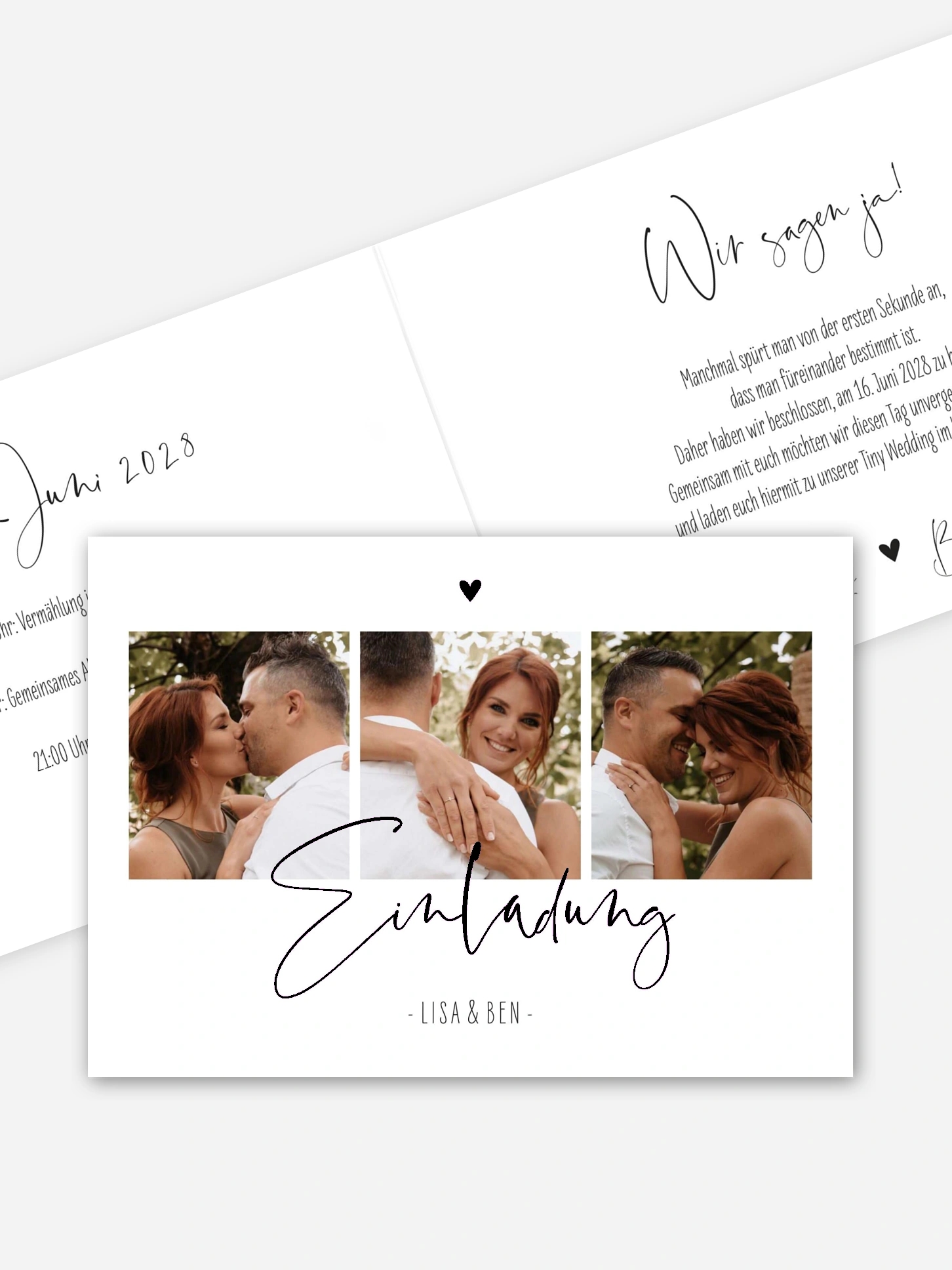 Hochzeitseinladung Glücksfotos