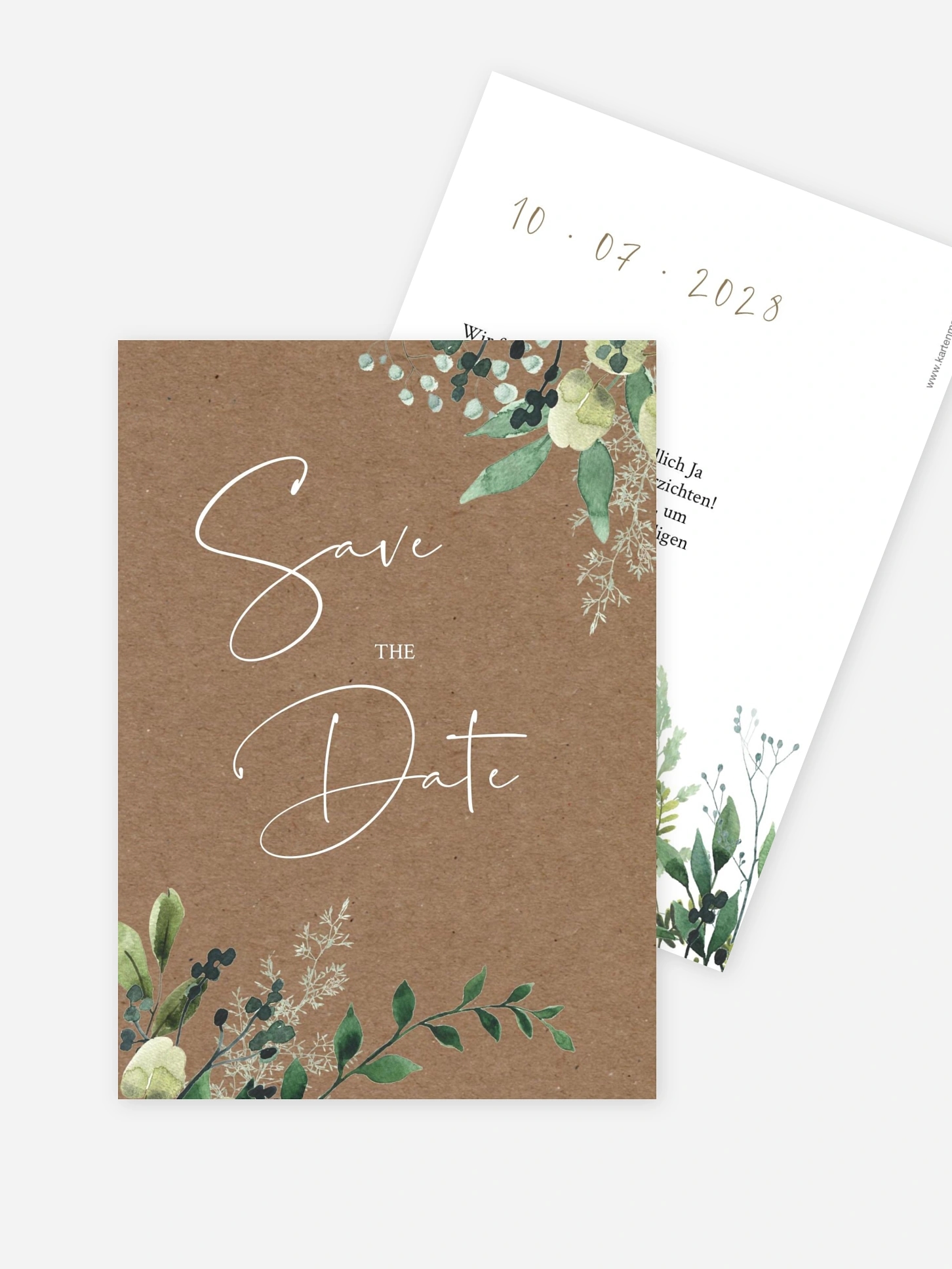 Save-the-Date Karte Rustic Green Magic