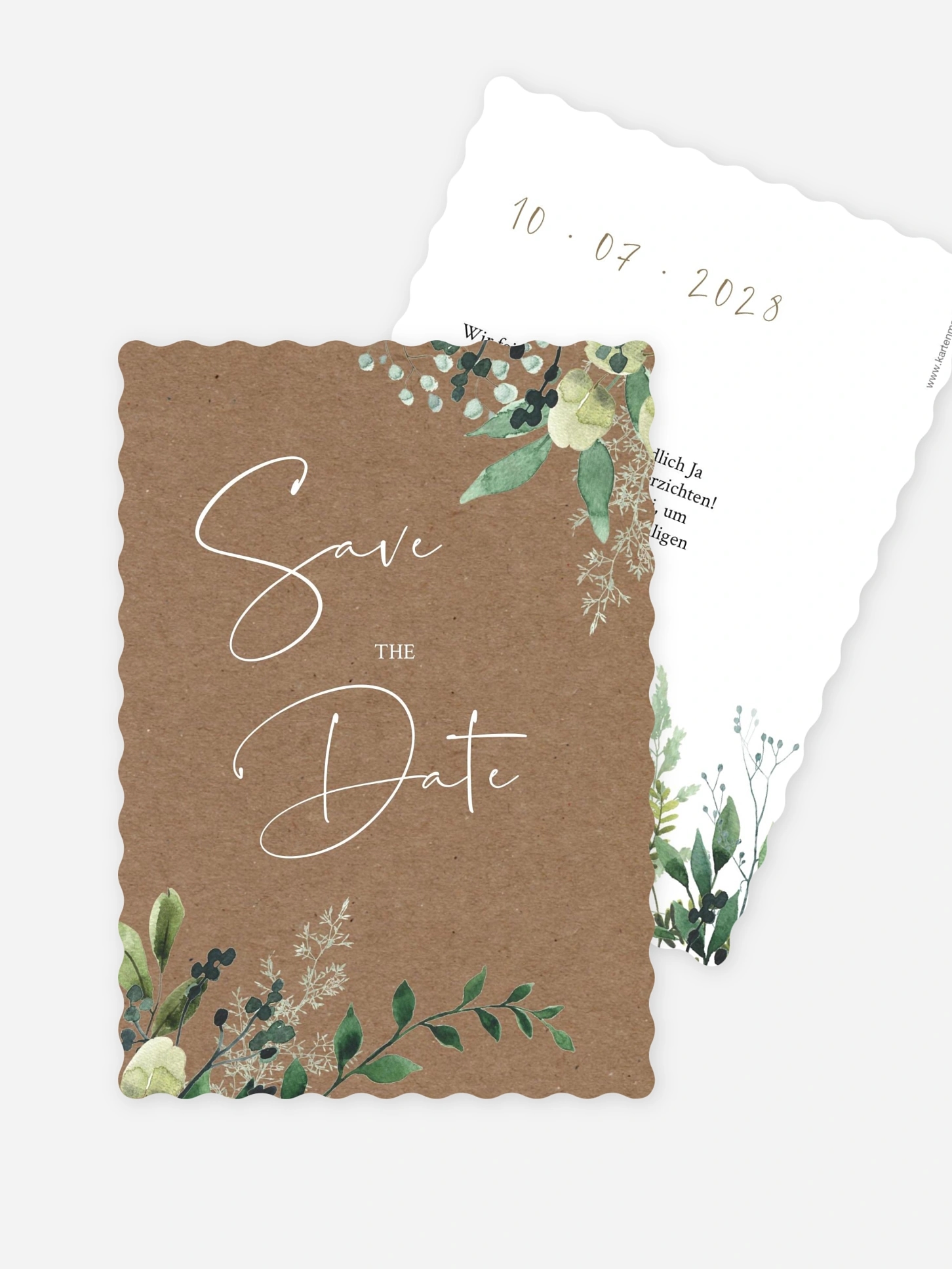 Save-the-Date Karte Rustic Green Magic