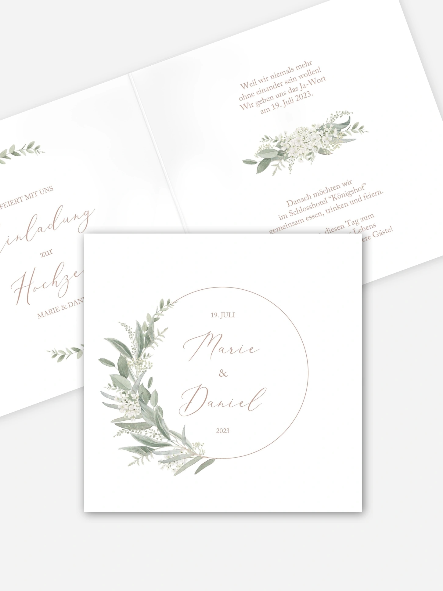 Hochzeitseinladung Soft Sage