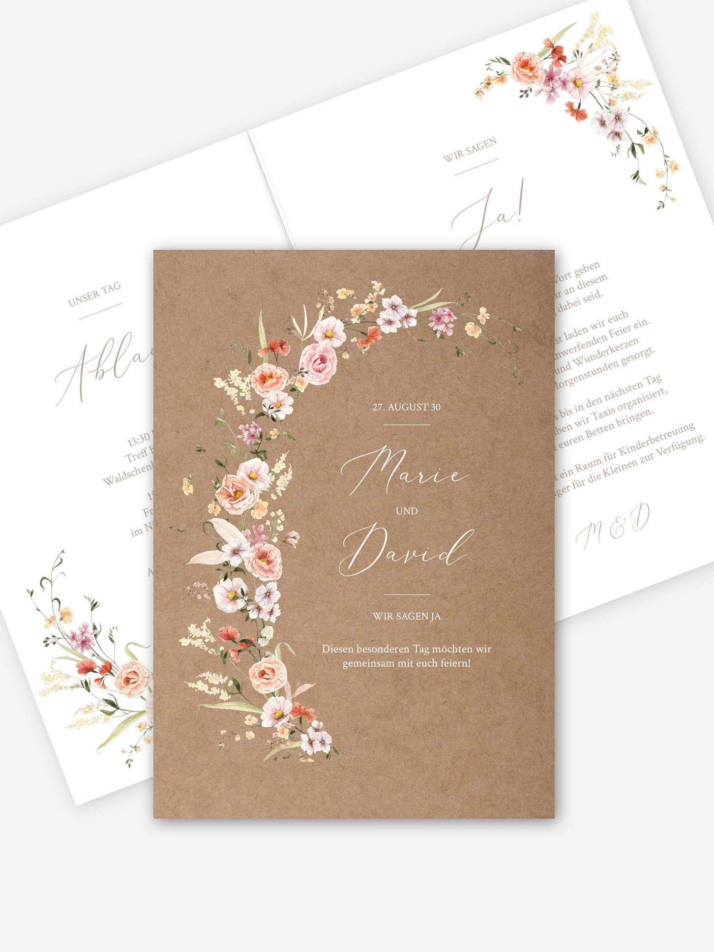 Hochzeitseinladung Flora