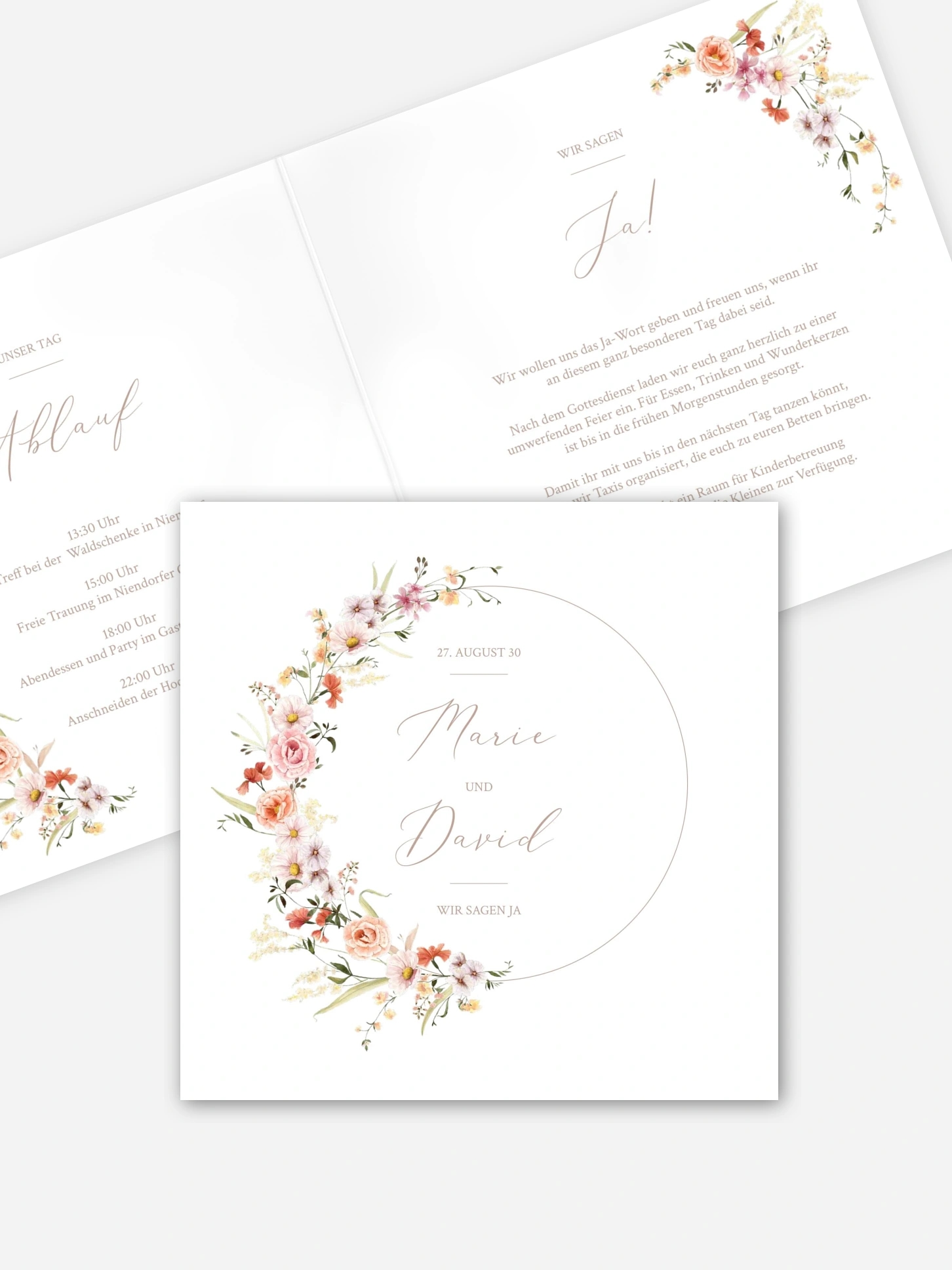 Hochzeitseinladung Flora