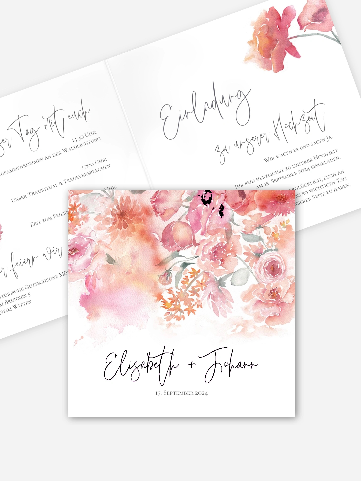 Hochzeitseinladung Blooming Love