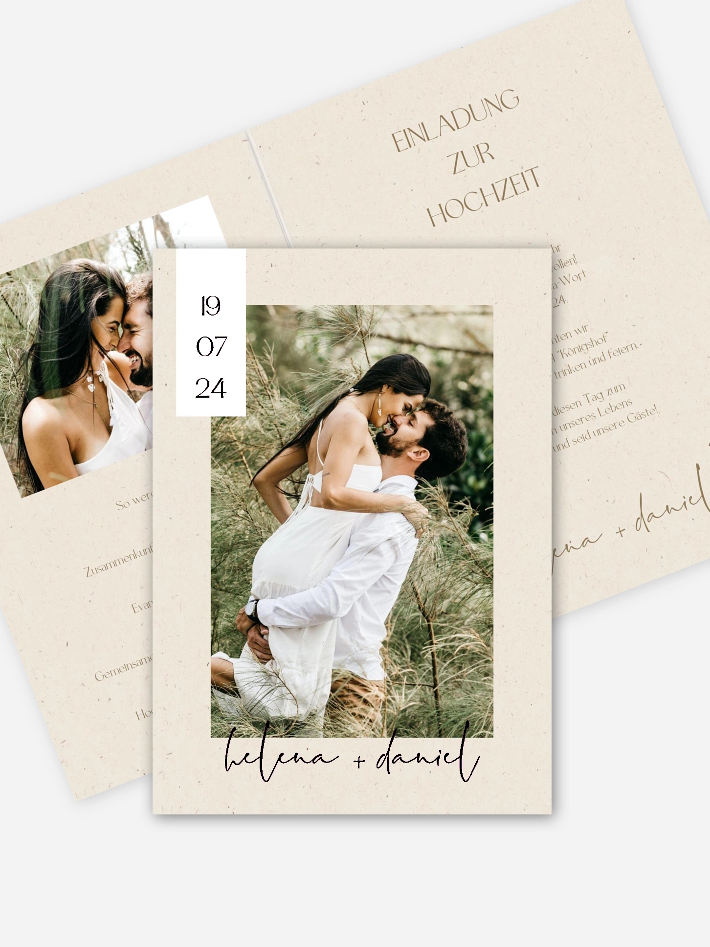 Hochzeitseinladung Modern Photo