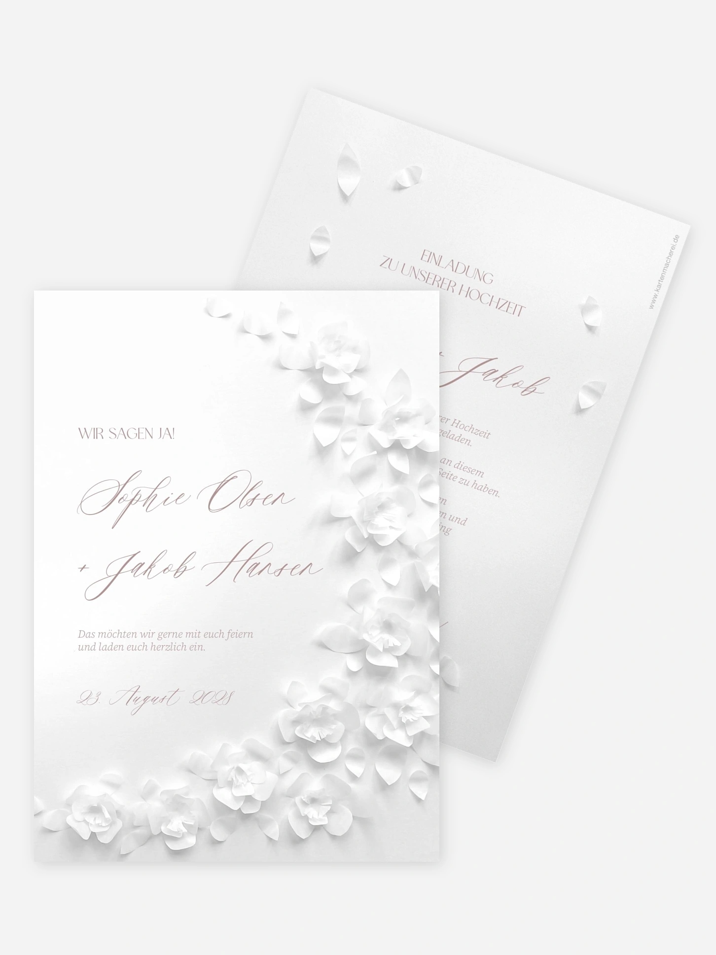 Hochzeitseinladung Poem on Paper