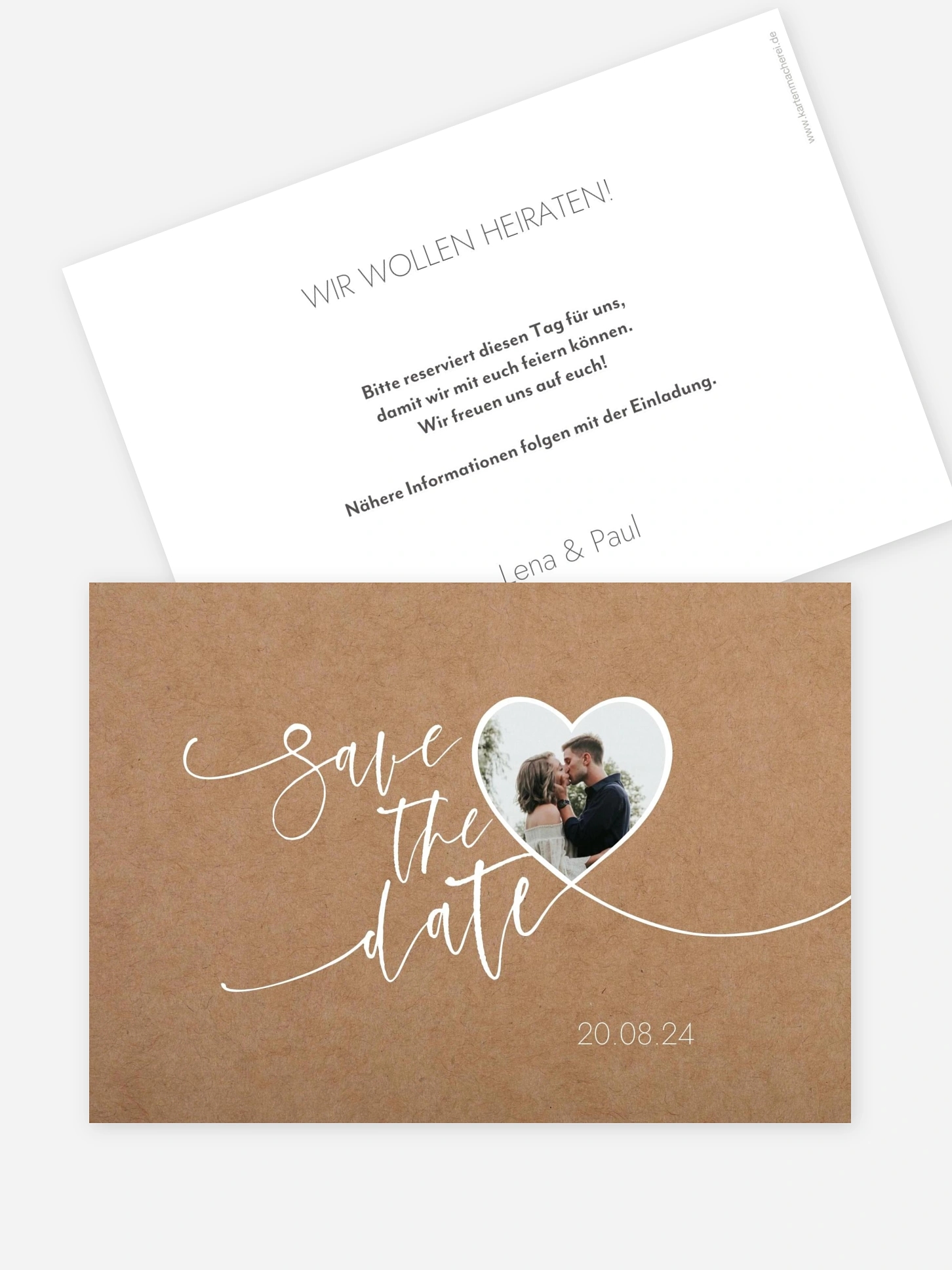 Save-the-Date Karte Wir Zwei