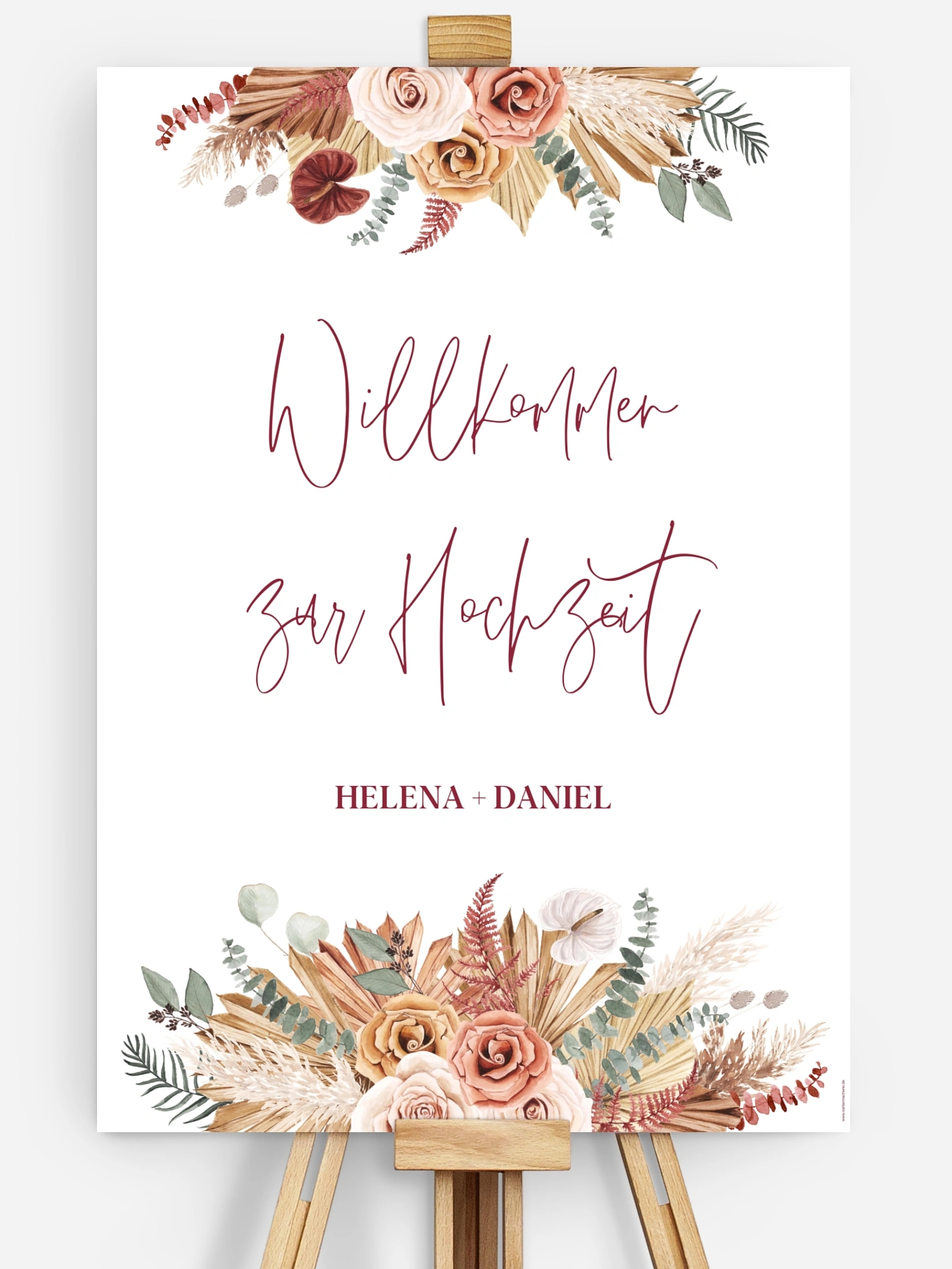Willkommensschild Bohemian Florals