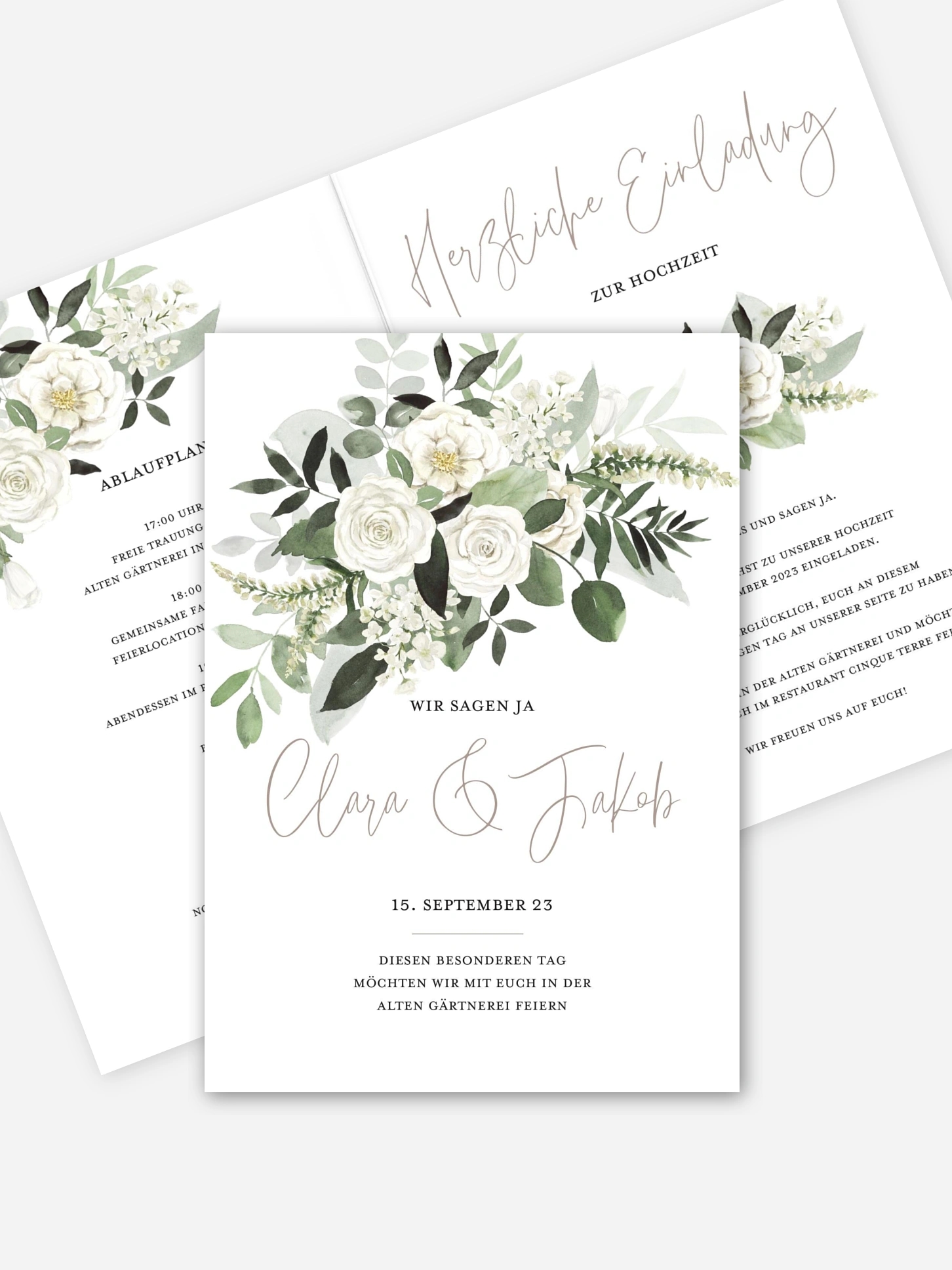 Hochzeitseinladung White Bouquet