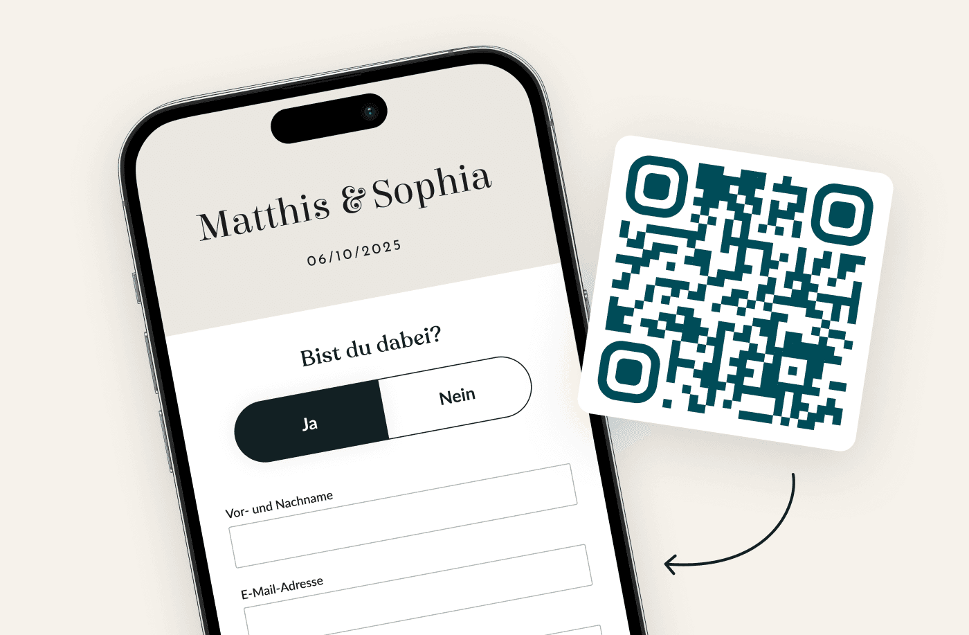 Obstetric Code Einladungen mit QR-Code: Eventplattform kartenmacherei