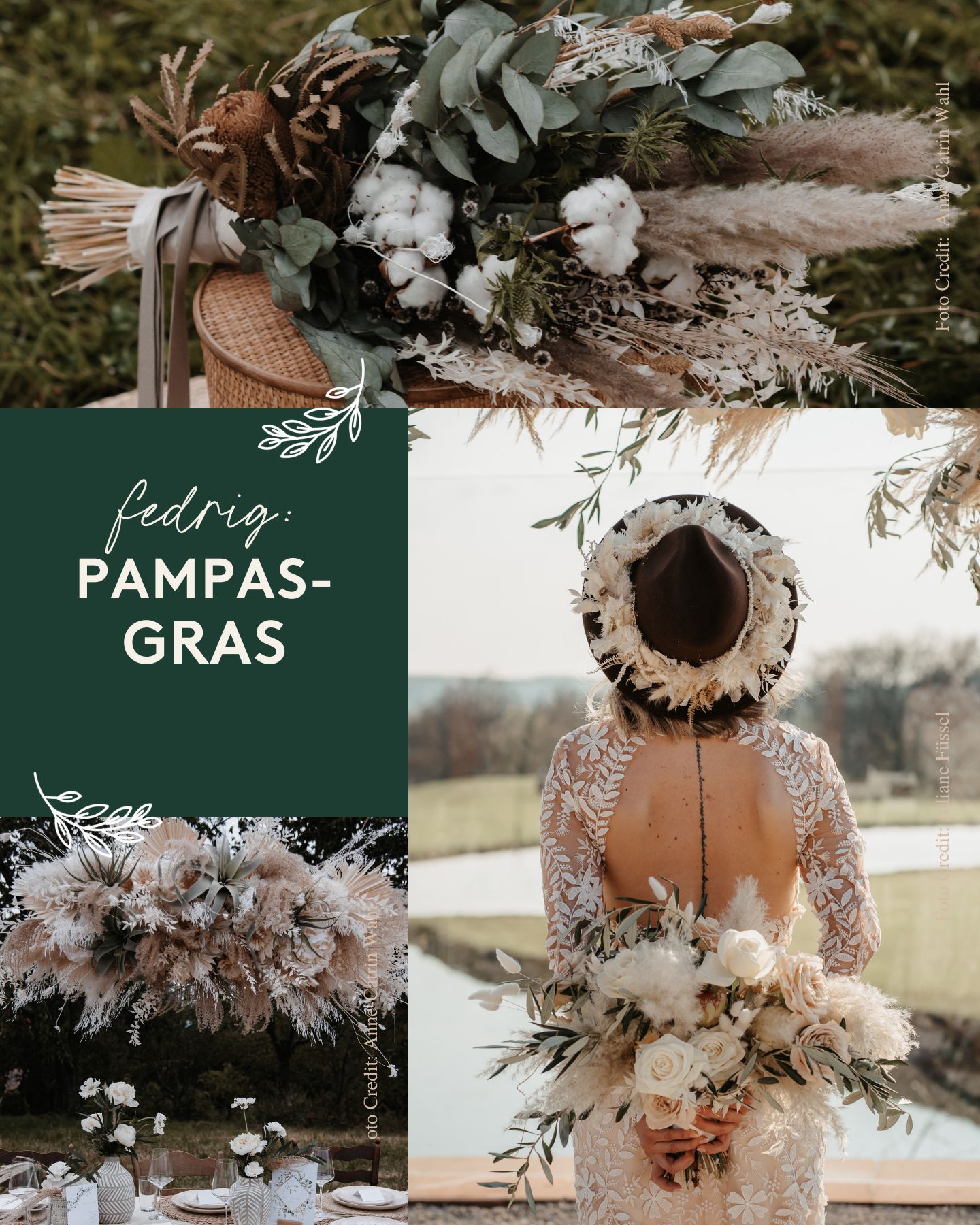Hochzeitsstil Papmpasgras: Collage