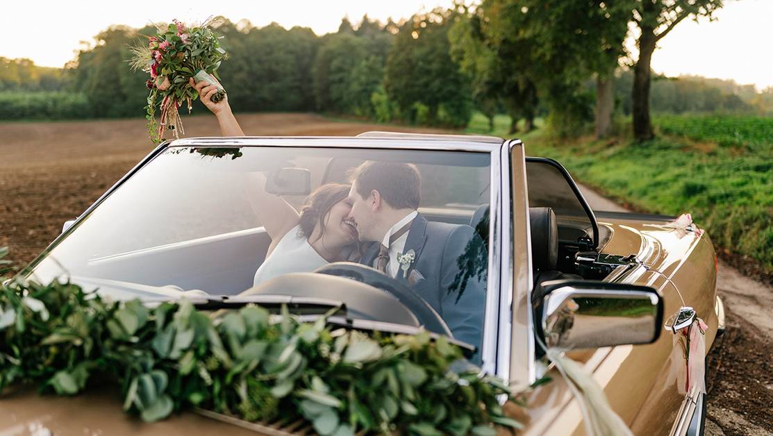 Autoschmuck Hochzeit, Hochzeitsdeko