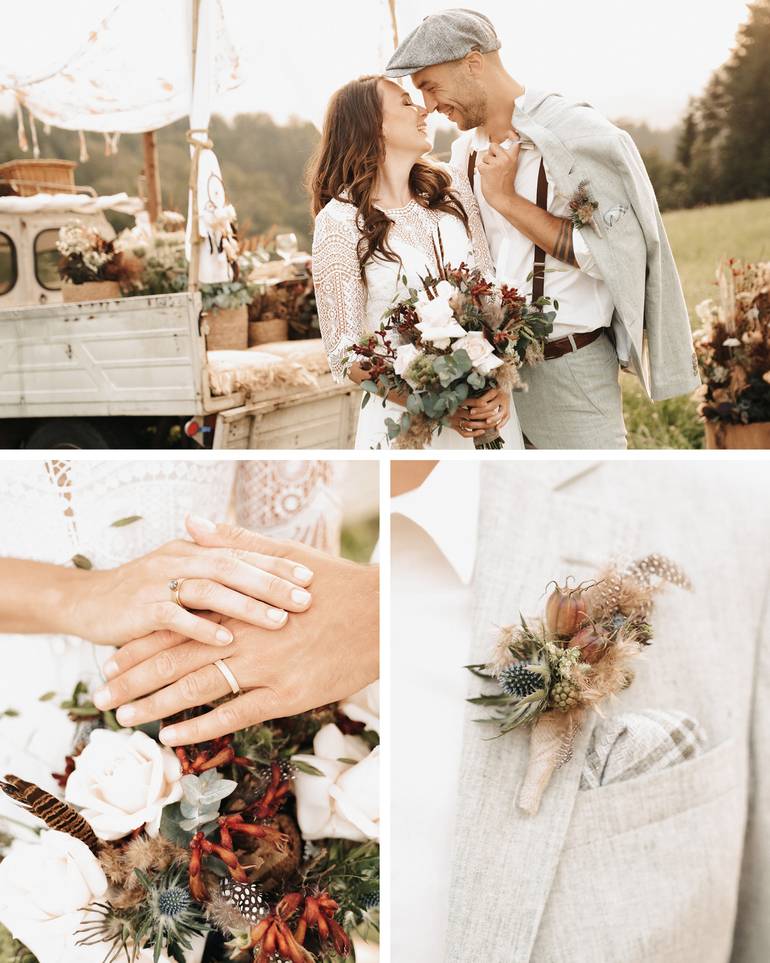 Boho Picknick Hochzeit Tipps zum Hochzeitstag im Grünen