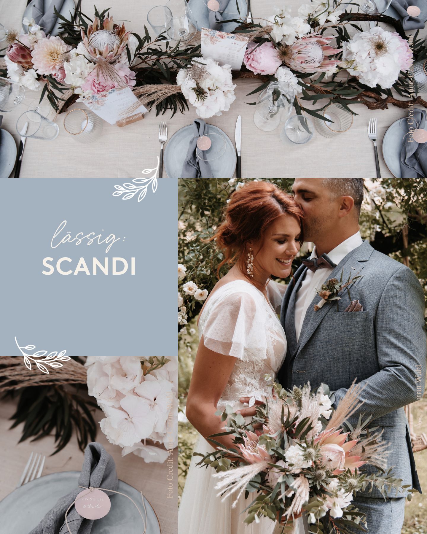 Hochzeitsstil Scandi Hochzeit: Collage
