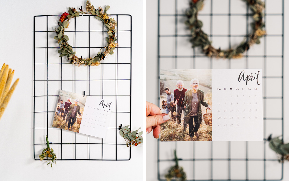 Memoboard selbst machen für den Frühling mit getrockneten Blüten.