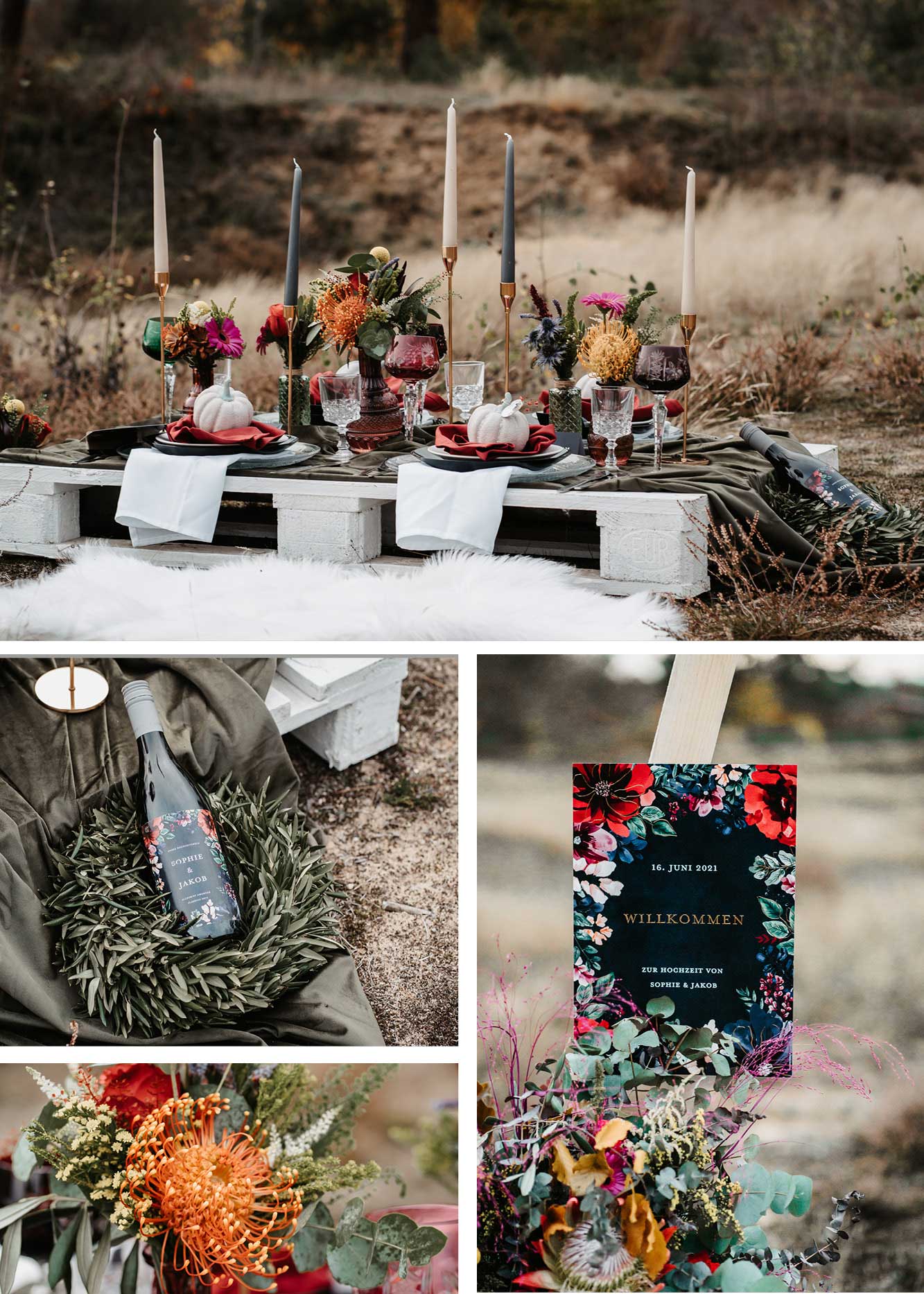 Kleine Hochzeit Picknick, Dekoration, Paletten DIY