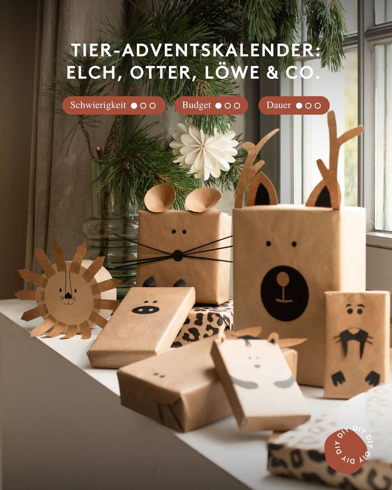  Adventskalender für Kinder basteln: 5 einfache Ideen Illustration 