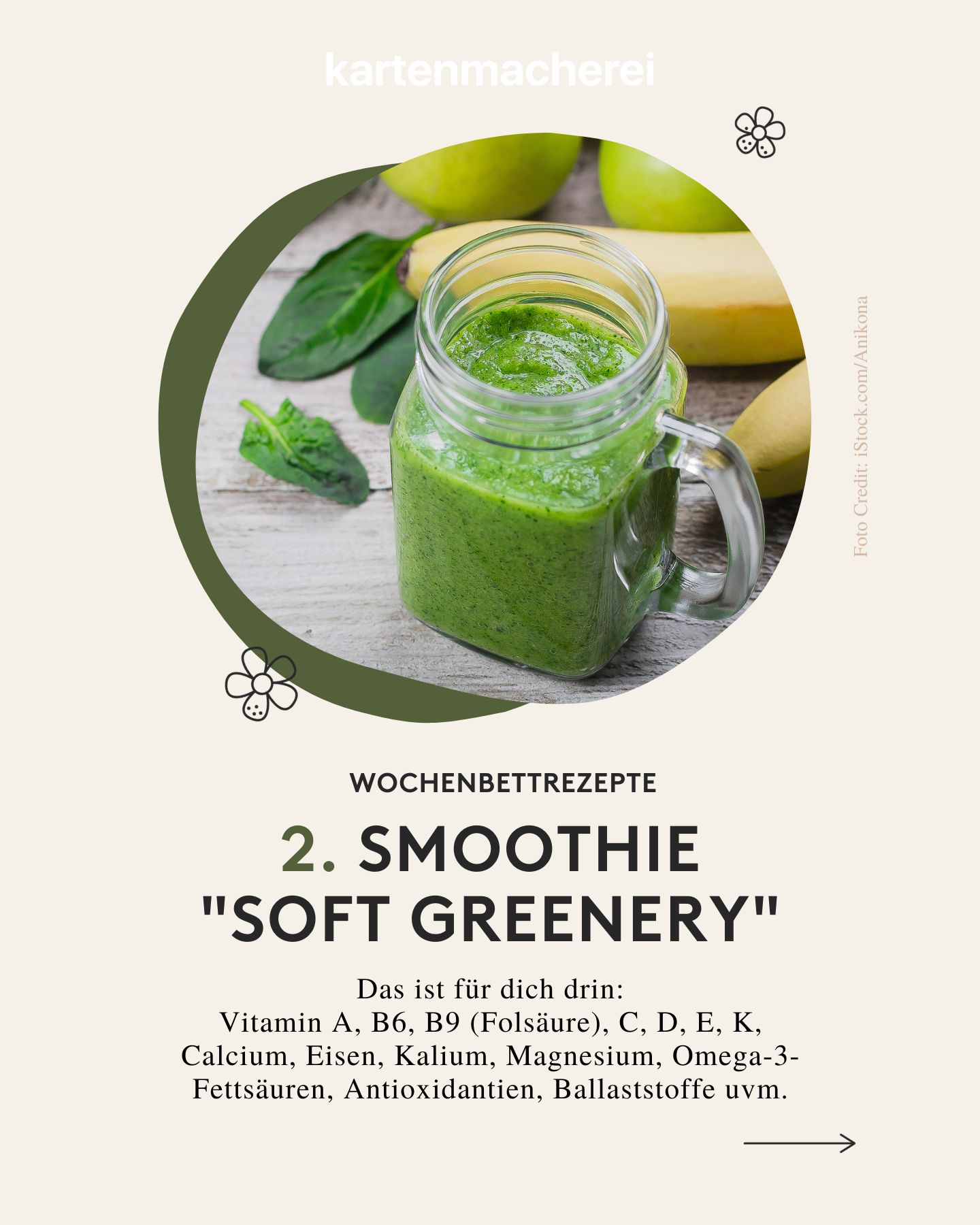 Grüner Smoothie als Wochenbett Rezept