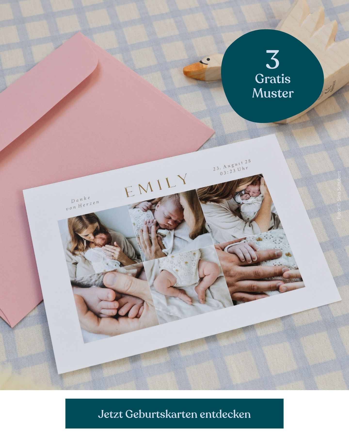 Geburtskarten: Bis zu 3 Muster sind kostenlos!