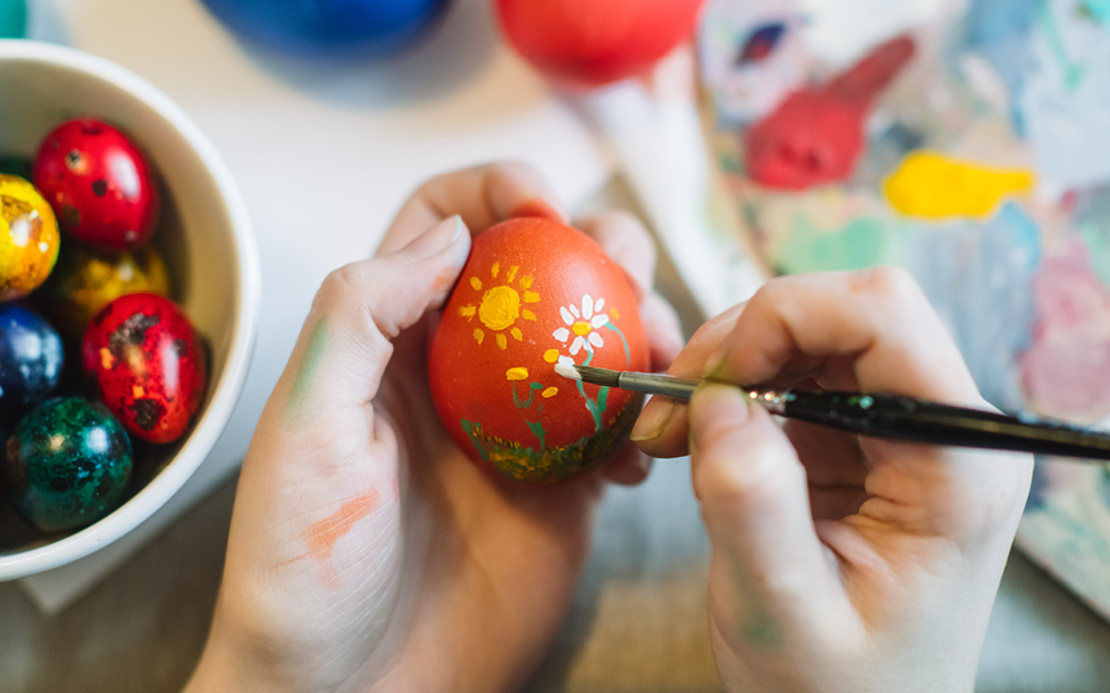 Bemalte Ostereier: Kurze Ostersprüche