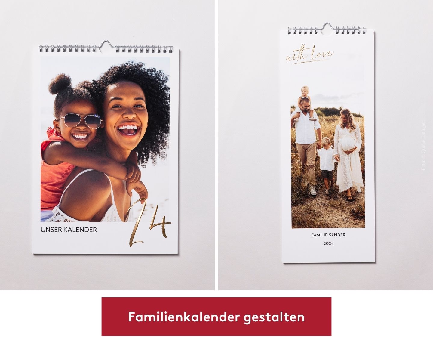Zwei Familienkalender