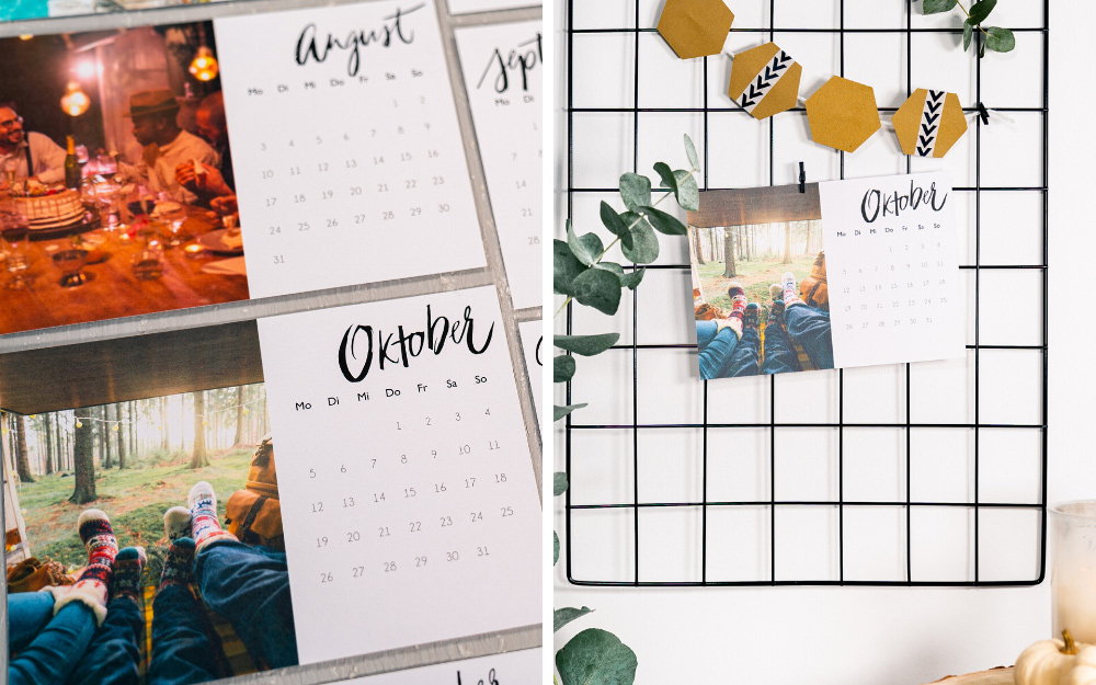 Memoboard DIY leicht gemacht: Mit Eukalyptus und Kalenderblättern dekorieren.