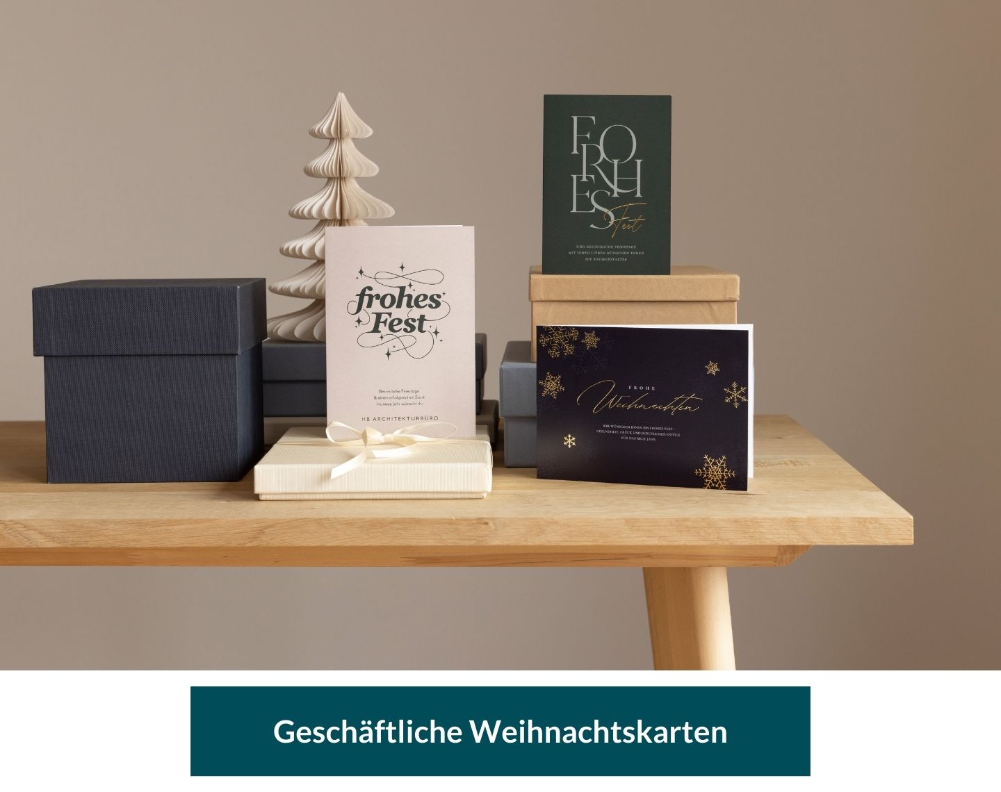 Geschäftliche Weihnachtskarten.