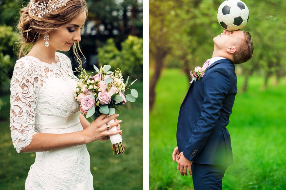 Fußballspiel an der Hochzeit So integrieren Sie die EM