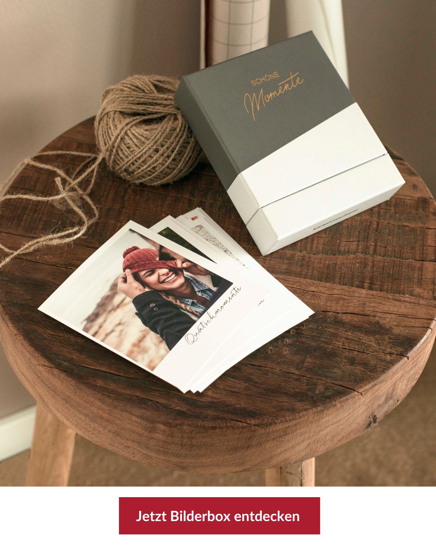 Bilderbox mit Aufsteller als Fotogeschenke Idee