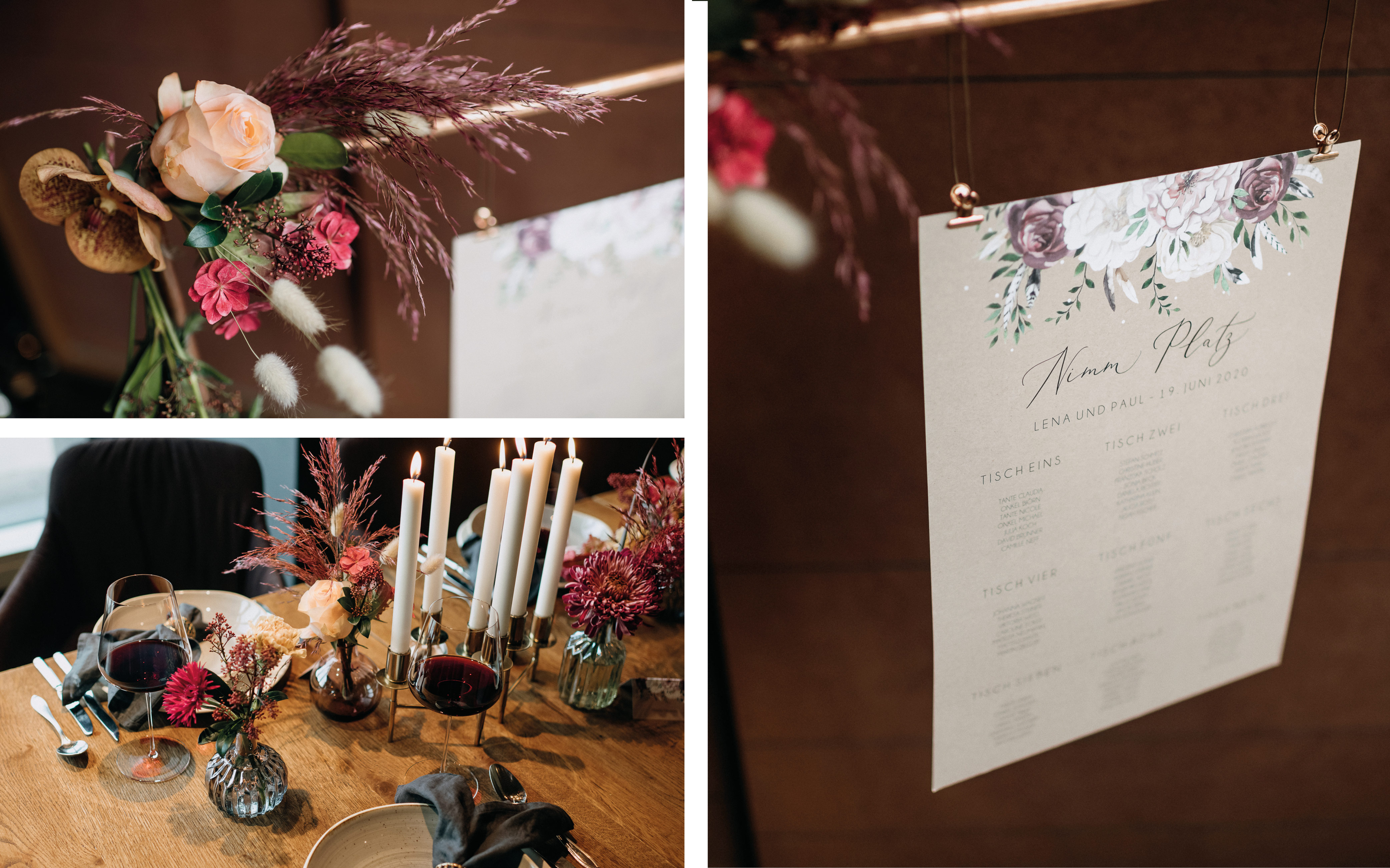 Sitzplan, Hochzeitstisch
