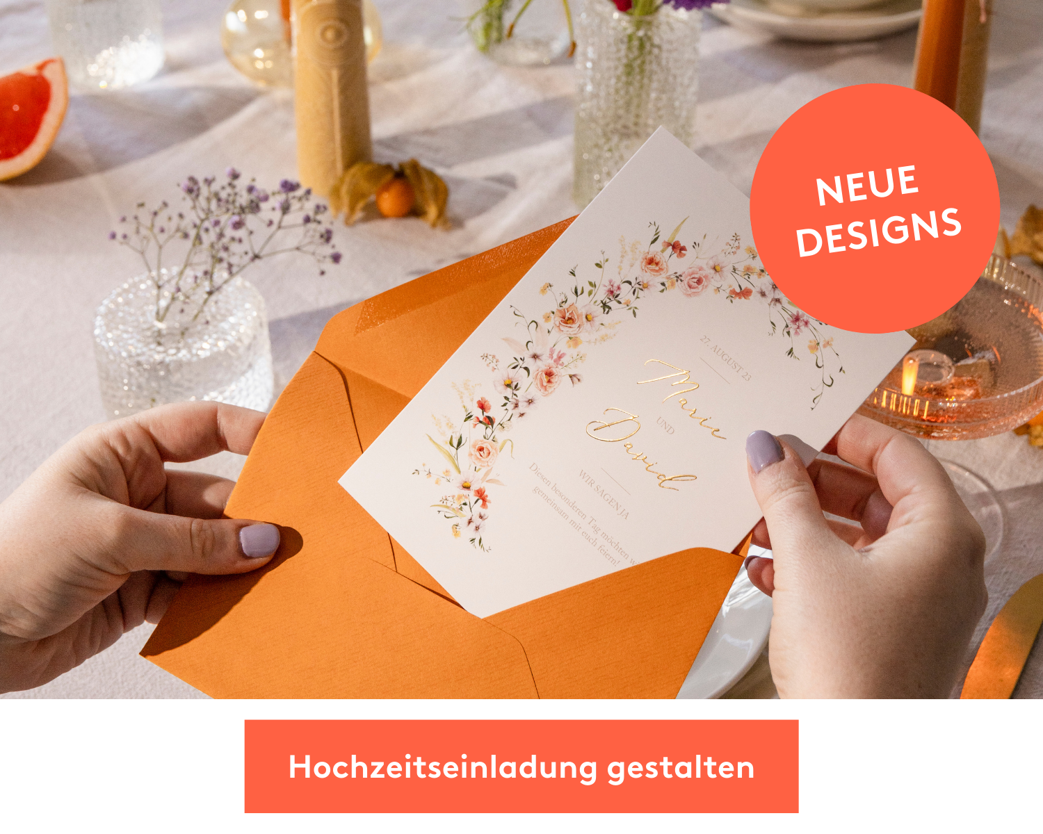 Hochzeitseinladungen gestalten