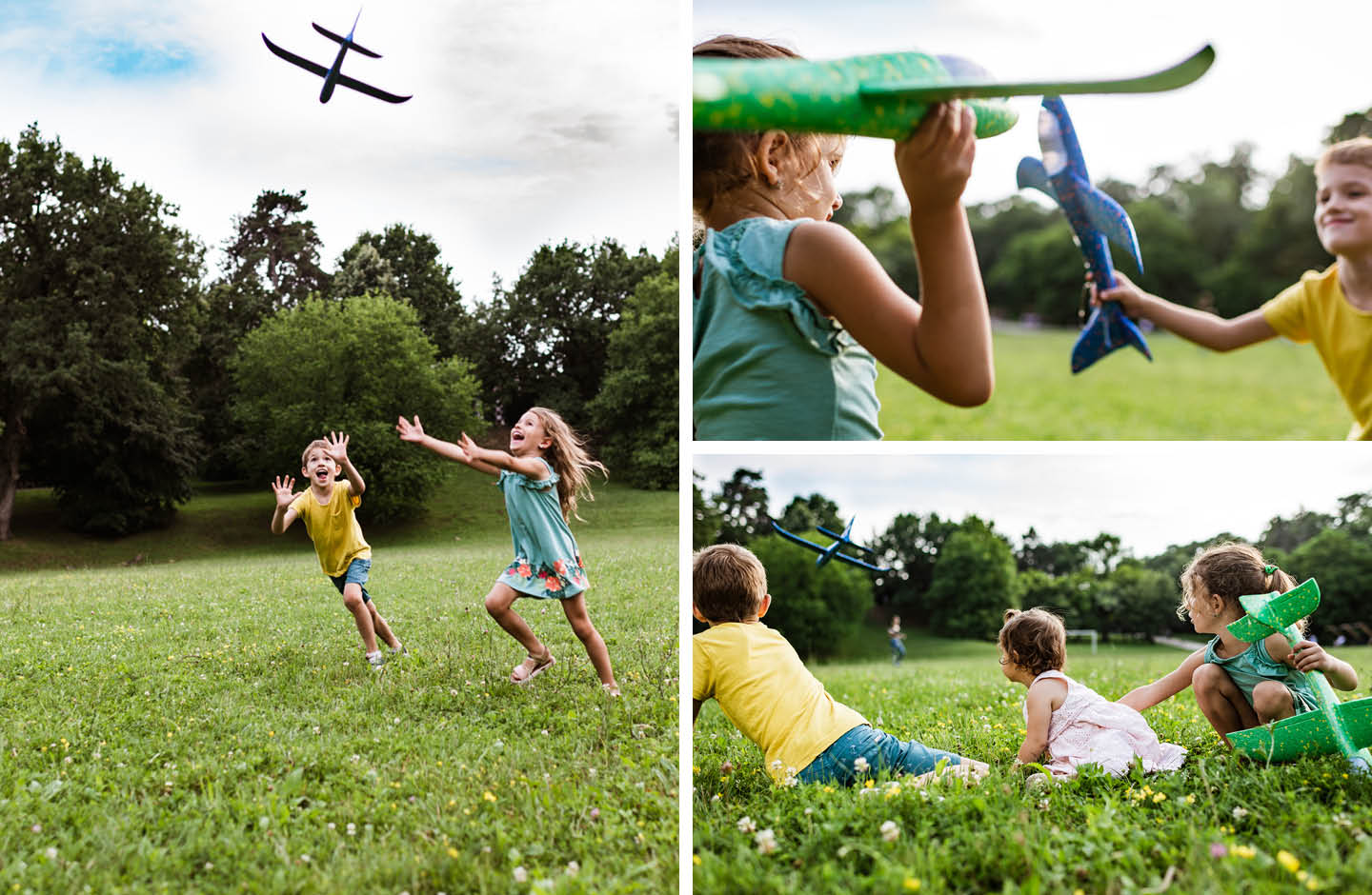 Kindergeburtstag Schatzsuche Ende, fliegen mit Flugzeugen