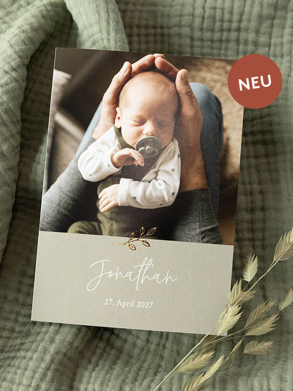 Geburtskarte Golden Child