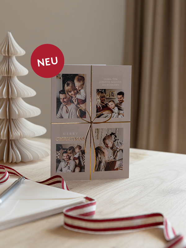 Weihnachtskarte Elegant Bow