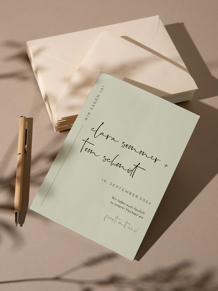 HOCHZEITSEINLADUNG Modern Type